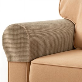 2PCS/Set, Armchair Covers for Arms, Premium Sofa Arm Protectors, Soft Fleece Armrest Covers, Protects Furniture from Wear and Stains, Ideal for Homes with Children and Pets (Sand)