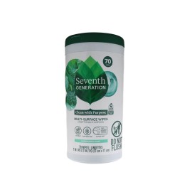 Seventh Generation 3X Seventh Gen Garden Mint Multi-Surface Wipes 70ct - Fresh Scent, Easy Cleaning