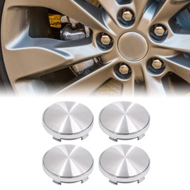 sourcing map 4pcs 60mm Dia 5 Clip Car Tyre Wheel Center Hub Cap Cover Silver Tone