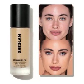 SHEGLAM Complexion Pro Base Líquida Mate Larga Duración - Sand