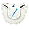 AILIMIAO Magnetic Golf Putter Cover PU Mallet Closure Portable White