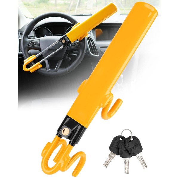 Tevlaphee Steering Wheel Lock - Heavy Duty Antitheft Device and