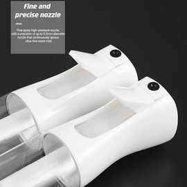 2 count Sprayer Continuous Hair Water Ultra Fine Spray Bottle Propellant Free for cleaning, gardening, 7.04 oz / 200 ml bisphenol Organiser Canister