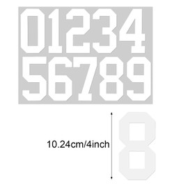 8 Sheets Mailbox Numbers Stickers Waterproof Vinyl Number Stickers Anti Fading Sticker Numbers Self Adhesive Number Decals Pre Spaced Number Signs for Car Home Residence (White, 4 Inch)