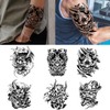 6 Pcs Hannya Tattoo Sticker Arm Tattoo Sticker Waterproof Long