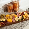 Large Acacia Serving Board with Handles, 36 x 12 Inch