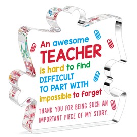 Best Teacher Appreciation Gifts, Christmas Teacher Gifts, New Teacher Preschool Teacher Gifts, Teacher of The Year Gifts, Graduation Gifts for Teacher, Teacher Desk Decoration Acrylic Sign/Plaque