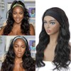 Wig with Headband Wig Human Hair Body Wave None Lace