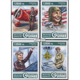 Prophila Collection Guinea 12351-12354 (Complete Edition) Mint NH ** MNH 2017 Amelia Earhart (Stamps for Collectors) Aircraft/Balloons/Zeppelins/Aviation