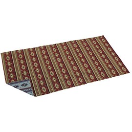 Captain Stag CS Native UP-2591 Camping Rug, Mat, 39.4 x 70.9 in (100 x 180 cm), Storage Bag Included, Red