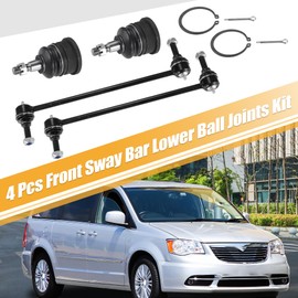 X AUTOHAUX 4 Pcs Front Sway Bar Links Lower Ball Joints for Dodge Grand Caravan 2008-2018 for Chrysler Town Country for Ram C/V for VW Routan No.K500082/K7258 Suspension Stabilizer Bar Links