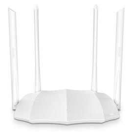 Tenda AC5 WiFi Router Inalambrico, AC1200 Enrutador WiFi de Doble Banda, 2.4G y 5G, 4 Antenas de 6dBi, Sencilla Configuración, Control Parental