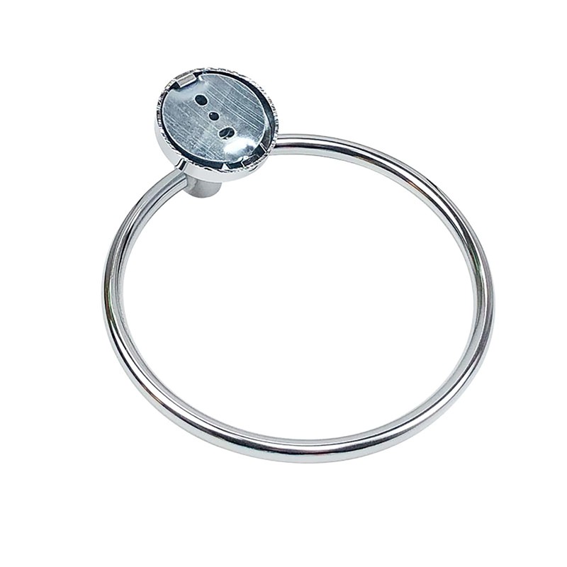 Towel Holders for Bathrooms Wall Mounted - Round Chrome Towel