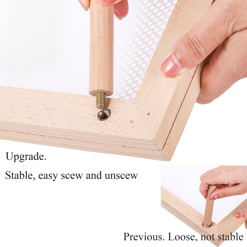 Cedilis Set of 2 Stackable Wood Pasta Herb Drying Rack,