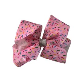 Sprinkles/Doughtnuts/Sweet Treats Hair Bow by Inspired Bows (Pink Sprinkles)