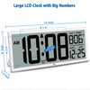 WallarGe 14.5'' Large Digital Wall Clock Battery Operated with Jumbo
