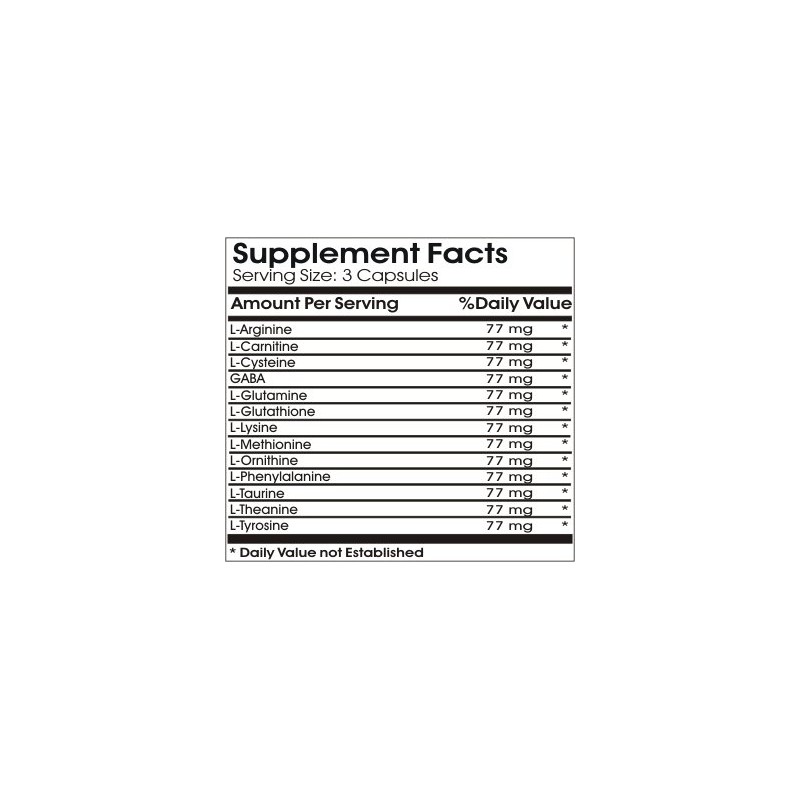 Amino Acid 1000mg Complex // 200 Capsules // Pure //