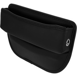 Relleno de Espacio para Asiento Coche Organizador Entre Asientos y Consola Caja de Almacenamiento Versátil con Soporte para Teléfono y Tazas Negro