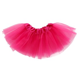 My Lello Hot Pink 18" Doll, Pet, or Preemie Baby Tutu 3-Layer Ballerina