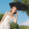 Lejorain Travel Mini Umbrella for Purse - Black Compact Durable