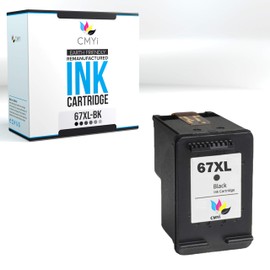 CMYi 67XL Black Replacement Ink Cartridge for HP DeskJet 1255 2700 2710e 2720e 2721e 2722 2722e 2723e 2724 2725 2732 2734e 2742e Envy 6010e 6020e 6022e 6030 6030e 6032e 6034 6034e 6050e 6052 6052e