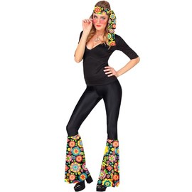 W WIDMANN MILANO Party Fashion - Hippie Set 60s / 70s Headband and Leg Warmers Hippie Reggae Flower Power
