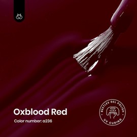 Beetles Oxblood Red Gel Polish Dark Red Full Maroon Red Fall Gel Nail Polish 15ml Soak Off UV LED Needed Nail Art Manicure Salon DIY Design at Home Gifts for Woman