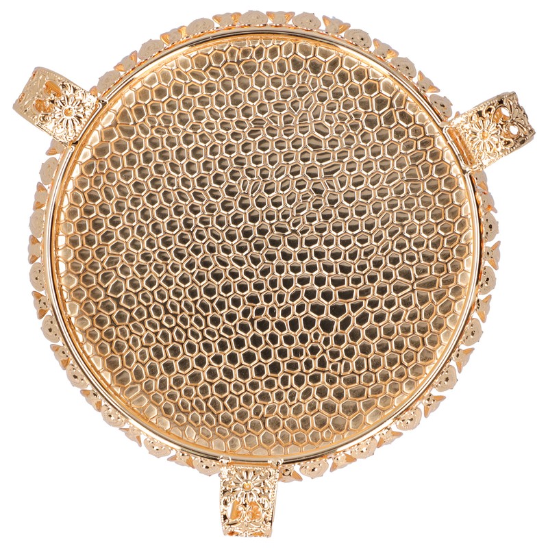 Fruit Tray Metal Round Place Snacks Small Jewelry Multifunctional Home