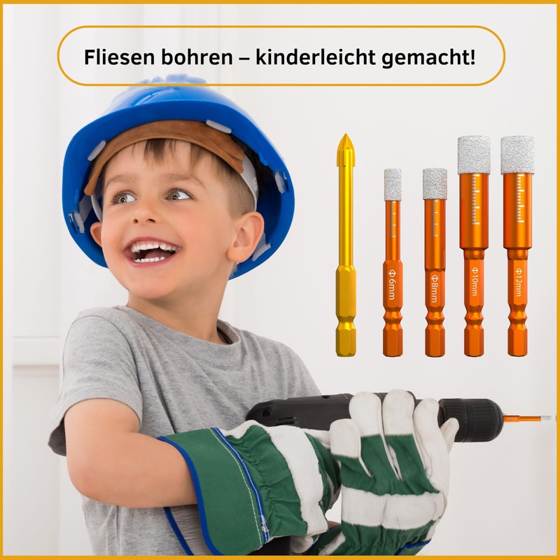 BACHSAM 2 x Diamond Tile Drill Bits 6 mm, High-Quality