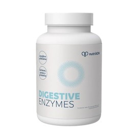 nutriADN Digestive Enzymes – Enzimas Digestivas con Amilasa(120MG), Proteasa(150 MG), Lipasa (40 MG), Lactasa (50 MG) , Celulasa(40 MG), Jengibre y Be