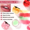 AOAZXBB 4 PCS Bee Lip Balm Honey Pot,Honey Strawberry Watermelon