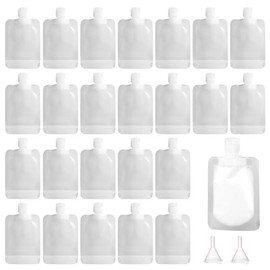Travel Pouches, Limso 20Pcs 100ml Refillable Empty Squeeze Pouch, Travel Size Portable Containers, Stand Up Pouch for ToiletryShampoo Conditioner Lotion Soap Liquids