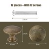 TsunNee 12PCS Vintage Cabinet Knobs, Chic Drawer Knobs, Antique Brass