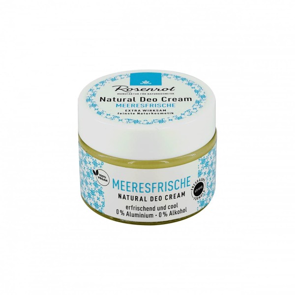 Rosenrot Naturkosmetik - Deodorant cream - sea freshness - refreshing and cool - 0% aluminium - 0% alcohol - vegan