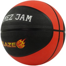 Gamez Jam Basketball Größe 7 – Vollgröße Outdoor Street Basketball für Erwachsene und ältere Spieler – Indoor/Outdoor Grip Ball mit auffälligem Design – Robuster Gummiball