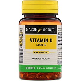 MASON NATURAL D1000 IU - 60 Softgels, Pack of 5