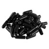 sourcing map 50pcs Rubber End Caps 3mm ID Vinyl Round