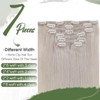 Hetto Blonde Clip-In Real Hair Extensions, Remy Hair Extensions, Platinum