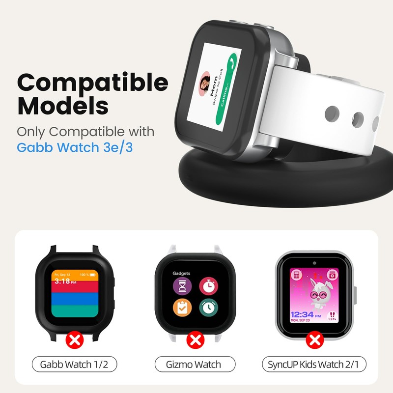 sylacor Charging Stand Compatible with Gabb Watch 3e/3, Portable &