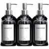 Stylish Shampoo and Conditioner Dispenser Wall Mount Set of 3