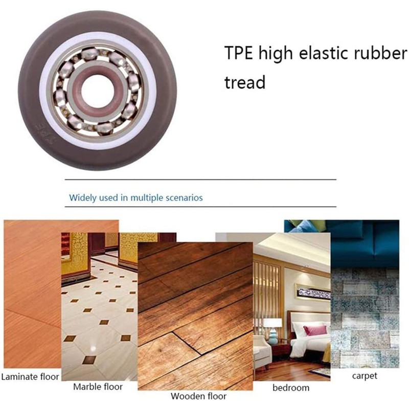Mini Fixed Caster Wheels 1 inch Silent Ball Bearing Small