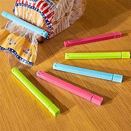 Meikakka Reusable Plastic Tool Color Food Snack Storage Seal Sealing Bag Clips Sealer Clamp Send Randomly Comfortable and Environmentally 6PCS