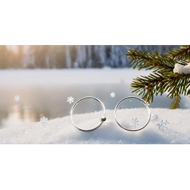 2 x Sterling Silver 10mm Nose Rings Ball & Seamless