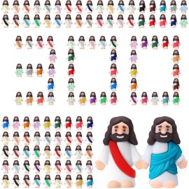Bememo 300 Pcs Little Jesus Figures Bulk Original Design Mini Pocket Jesus To...