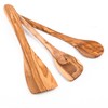 4 High-Quality Cooking Spoons - Set of 4 Olive Wood