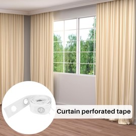 5M Eyelet Tape for Curtains 40 Rings Accessories for Sewing Silver Curtains Novelty