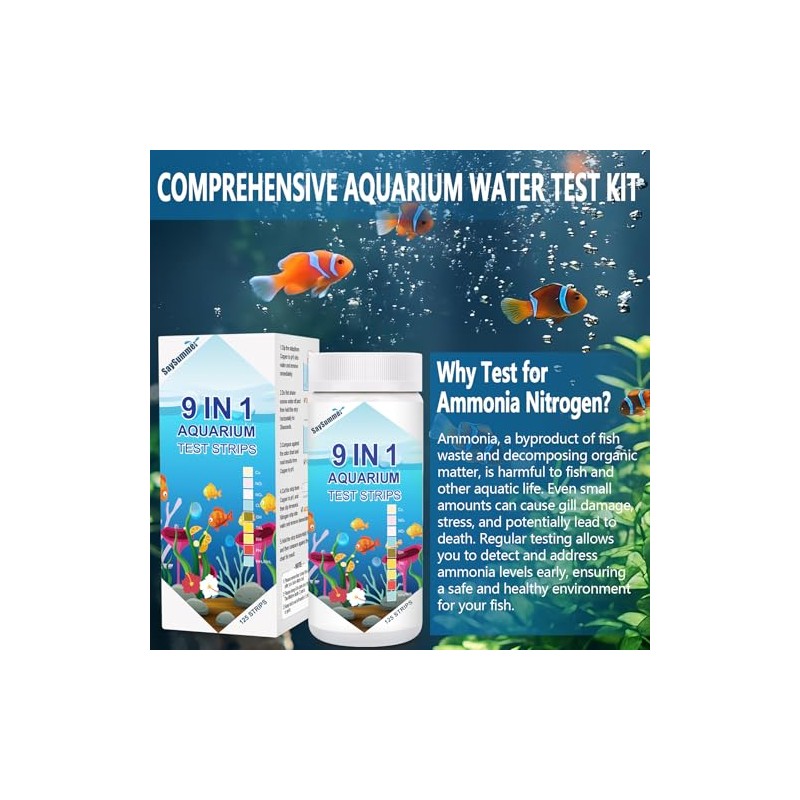 Tiras de prueba de acuario para tanque de peces: tiras
