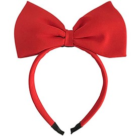 Wgudzpj Cute Bow Headband Headdress for Women, Bowknot Hair Bands Hair Hoop Perfect Hair Accessories for Party and Cosplay (Red)