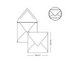 Briefumschläge24Plus x25 Square Envelopes 15.5 x 15.5 cm White Closure: