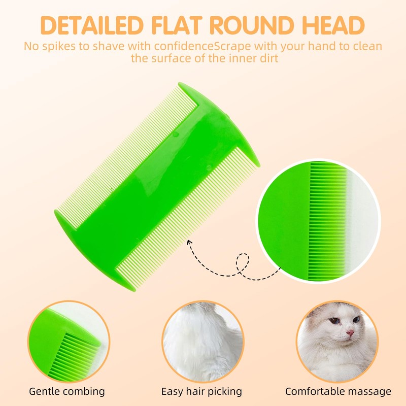 HESSION 6 Pack Flea Lice Combs Removal Dandruff Comb with